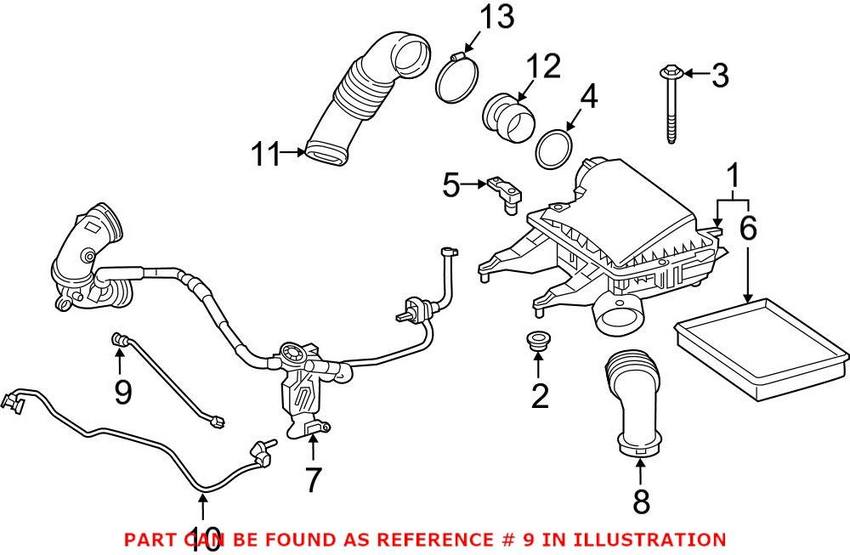 Mercedes PCV Valve Hose 2740189100 Genuine MercedesBenz 2740189100